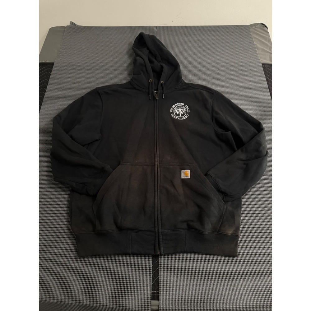 Men's Large Carhartt Zip Up Rain Defender Loose Fit Spectrum Hoodie Sweatshirt - Picture 1 of 9